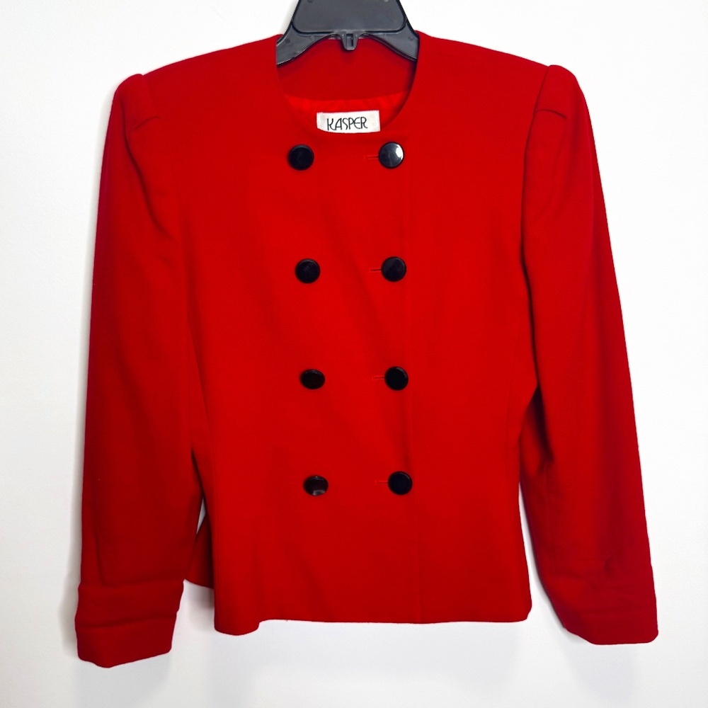 Vintage Kasper for ASL Jacket with Shoulder pads Size 4